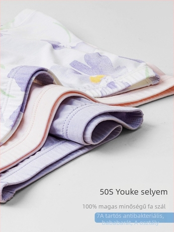 Lányoknak készült antibakteriális alsónemű, Class A, vékony boxer-alsó, 3-8 éveseknek, 92,9% regenerált cellulóz rostból, Warm Bud