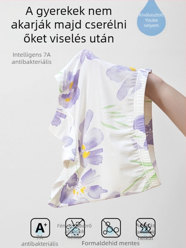 Lányoknak szóló antibakteriális fehérnemű Ucosilk, regenerált cellulóz rost 92,9%, A osztály, 3–8 éveseknek