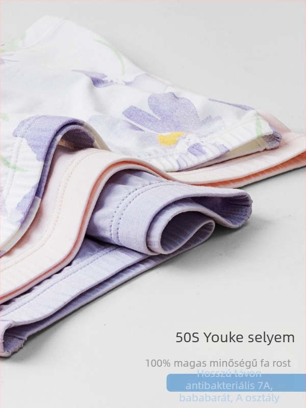 Lányoknak szóló antibakteriális fehérnemű Ucosilk, regenerált cellulóz rost 92,9%, A osztály, 3–8 éveseknek