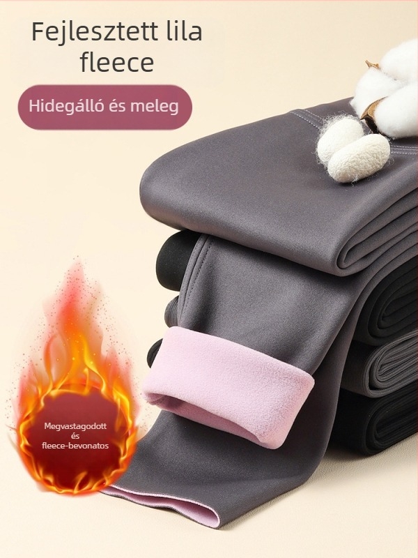Lány Shark nadrág fleece béléssel, magas derekú, nylon/poliamid anyagból, őszi-téli szezonra