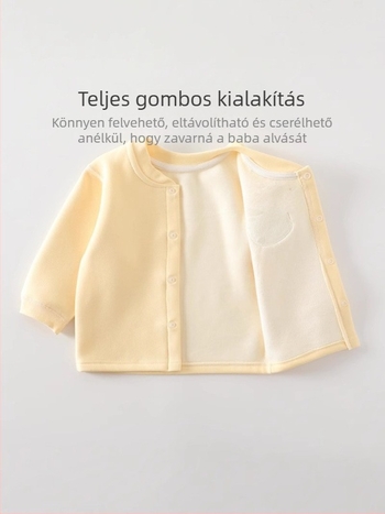 Kisbaba kötött két darabos szett, magas derékkal a has védelméért, vastag Mishu Velvet anyag, külső: 91% poliészter, 9% spandex; bélés: 95% poliészter, 5% spandex, állat/karikatúra minta, uniszex, ősz-tél