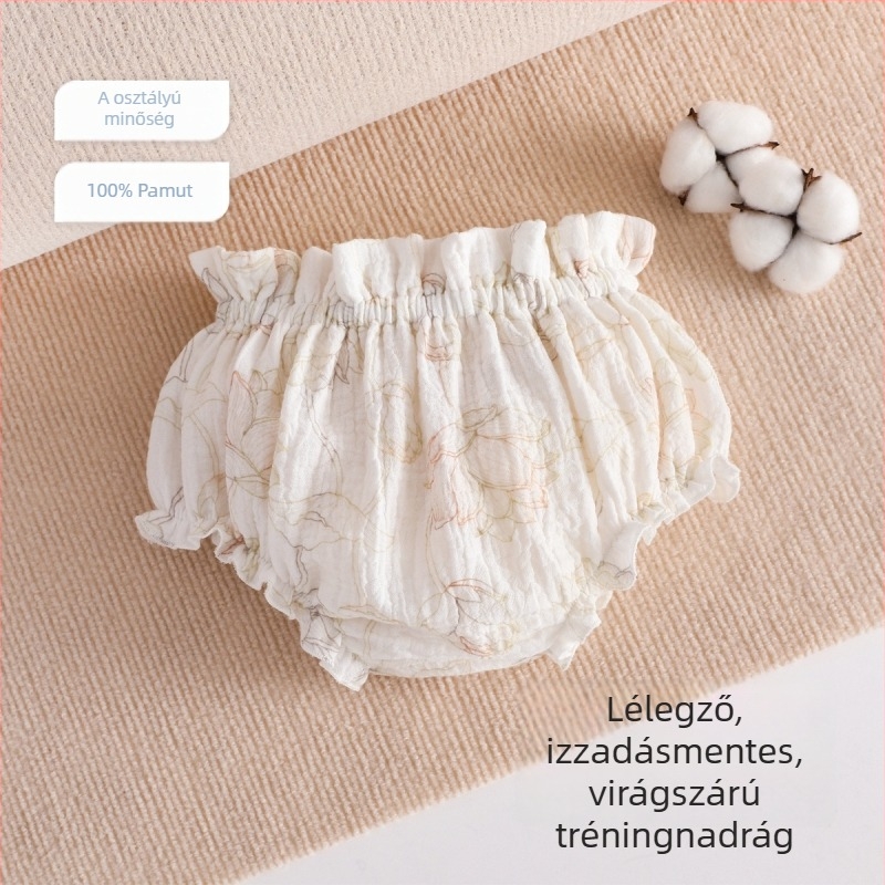 Bébi edzőnadrág gézzel – antibakteriális, légáteresztő, biztonsági osztály A, 0–3 éveseknek