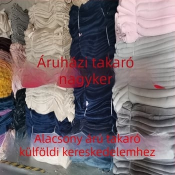 Poliészter korall plüss takaró, 240 g, tavasz–őszre, testreszabás elérhető