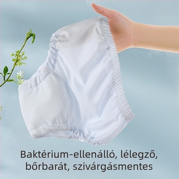 Gyerekeknek tervezett edzőnadrág Ice Silk anyagból, anti-szivárgó kialakítás, mosható, pamut-poliészter-ice silk, 6–36 hónapos korosztálynak