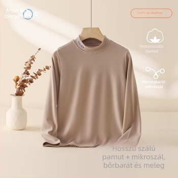 Nagykorú gyermekek meleg alapszövet felső — biztonsági osztály A, anyag: 40% regenerált cellulózrost, 27% akril, 26% pamut, 7% elasztán, félmagas gallér, kapucni nélkül, 8+ éveseknek