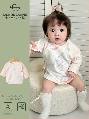 Baba 100% pamut body hosszú ujjú, osztály A, kerek nyakú, 0–1 év közötti újszülötteknek, 100% pamut