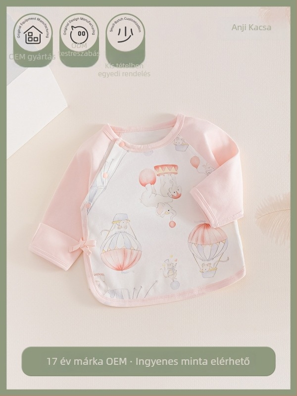 Baba 100% pamut body hosszú ujjú, osztály A, kerek nyakú, 0–1 év közötti újszülötteknek, 100% pamut