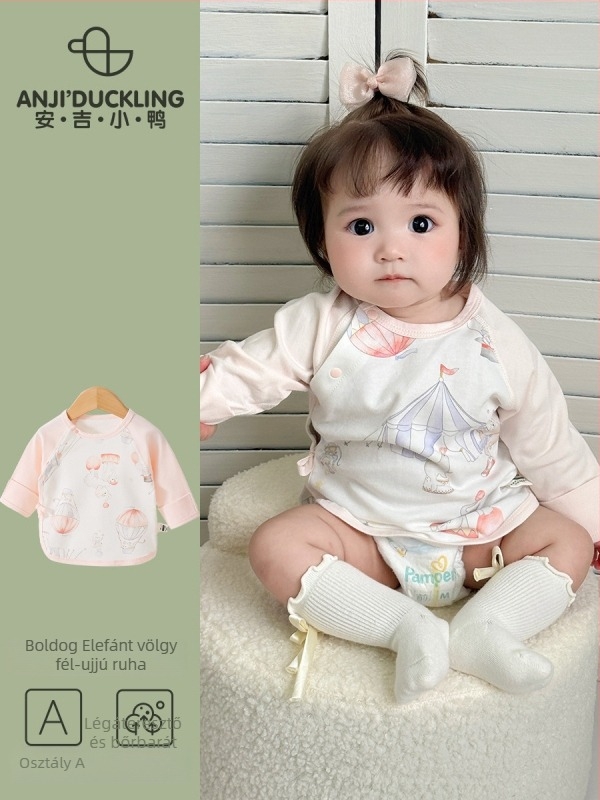 Baba 100% pamut body hosszú ujjú, osztály A, kerek nyakú, 0–1 év közötti újszülötteknek, 100% pamut