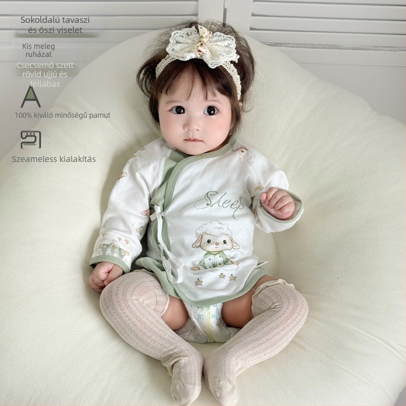 Baba 100% pamut body hosszú ujjú, osztály A, kerek nyakú, 0–1 év közötti újszülötteknek, 100% pamut