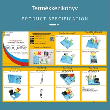 Szél-turbina világító töltő STEM-készlet fiatalok számára – műanyag felépítés, kor 15–35, útmutató videóval, szellemi fejlesztés