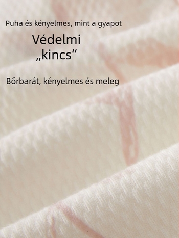 Újszülött pamut töltött téli hálóruha – egyrészes pizsama kerek nyakú, 100% pamut, lágy tapintás