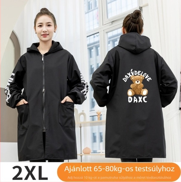 Ujjakkal ellátott vízálló flanel kötény téli viselet, uniszex, állatmintával