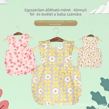 Gyerekek festőkötény – vízálló, virágos mintázat, 100% pamut (>95%), biztonsági osztály A