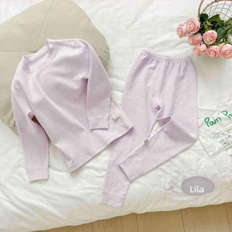 Gyerekeknek otthoni ruházati készlet, pamut, uniszex, kefés felületű, meleg, antistatikus, antibakteriális, koreai stílus