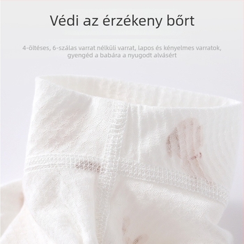 Újszülöttnek szóló szerzetes-stílusú felső, kerek nyakú, 100% pamut, lágy feldolgozás, nyár