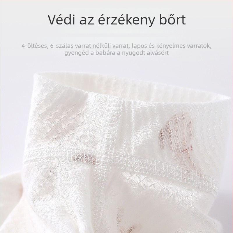 Újszülöttnek szóló szerzetes-stílusú felső, kerek nyakú, 100% pamut, lágy feldolgozás, nyár