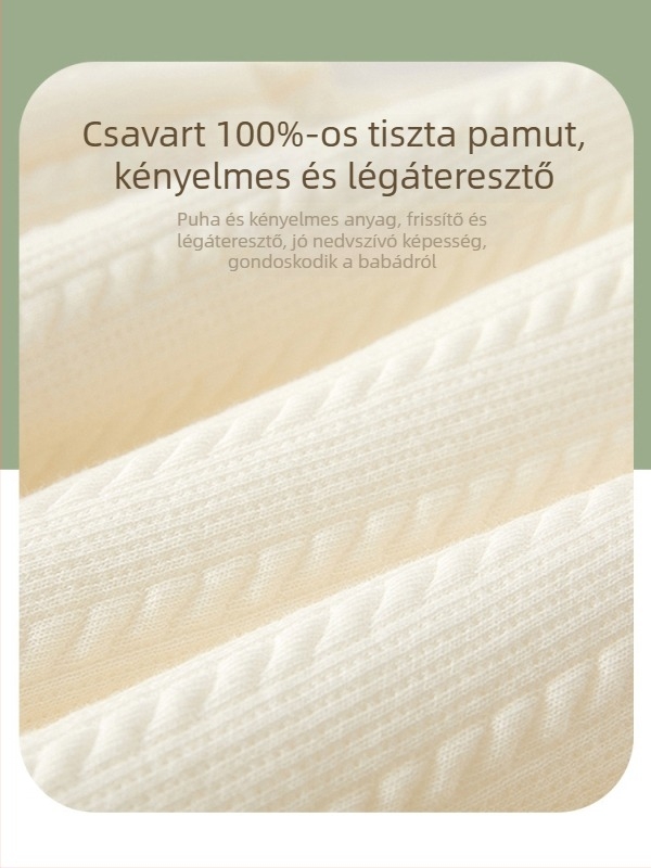 Baba Pamut-Párnázott Téli Felső, V-nyakú, Külső anyag 95% pamut, Belső 100% pamut, Lágyított Feldolgozás, 1–3 éveseknek
