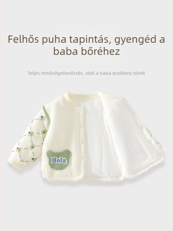 Lamb Dudu baba pamut otthoni felső, uniszex, V-nyakú, puha kezeléssel, 95% pamut, 1–3 év