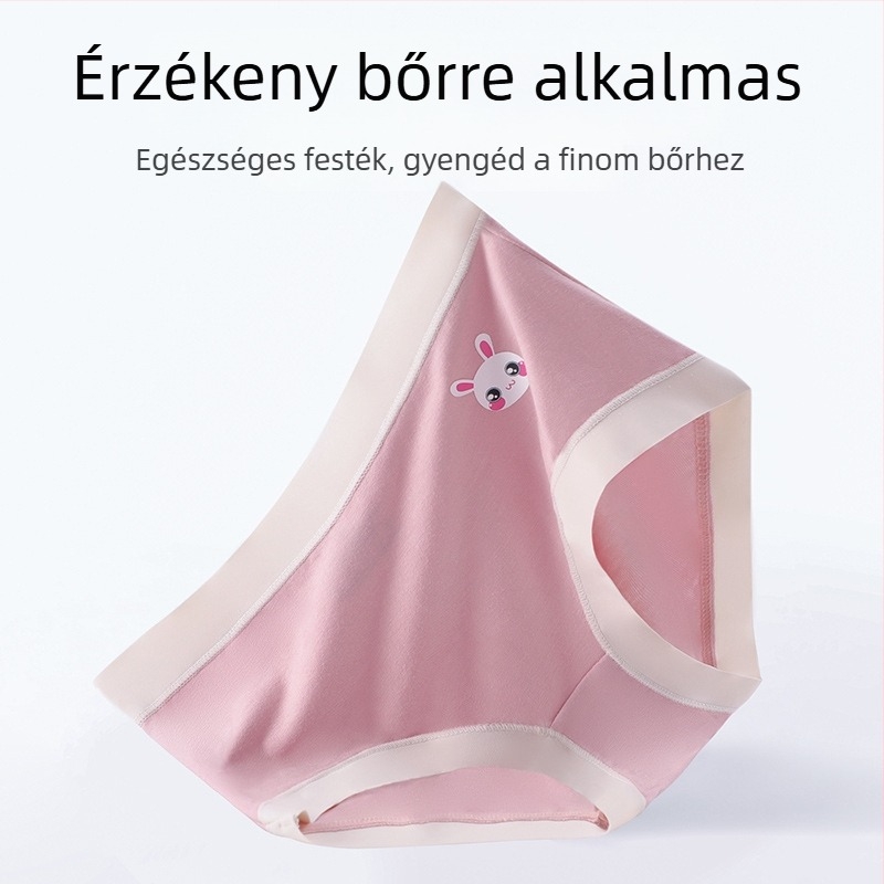 Lányoknak készült modal anyagú alsónemű, légáteresztő háromszög szabásban (85% modal)