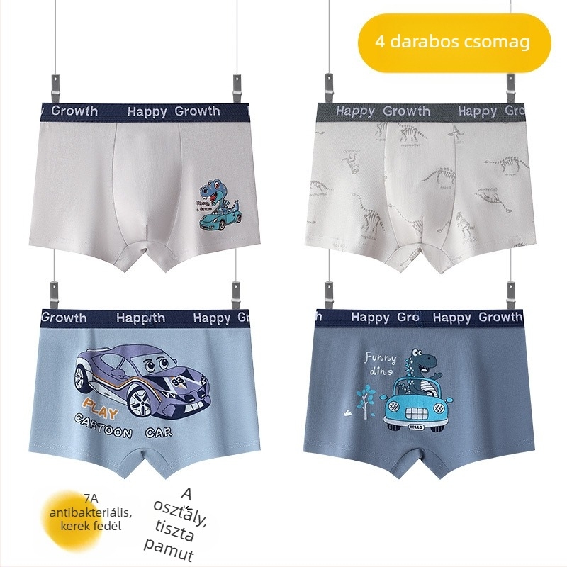 Fiúknak boxeralsó – 95% pamut, 1–3 éveseknek, Jingqi márka, 2025 ősz