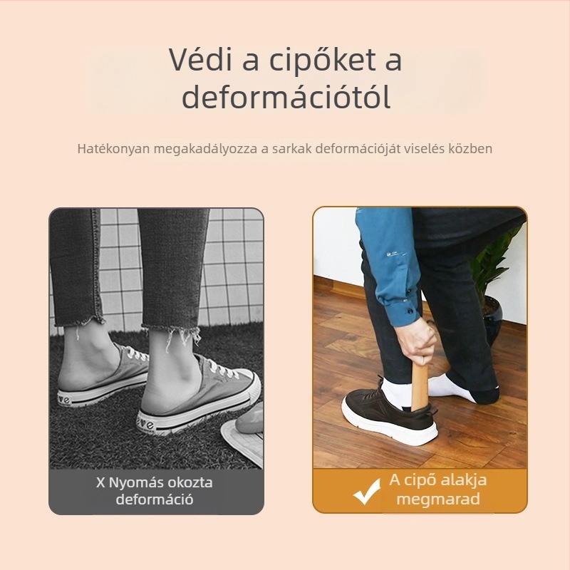 Fából készült shoehorn, figura-stílus, mindennapi casual, modell XB-2630, alkalmas minden évszakra
