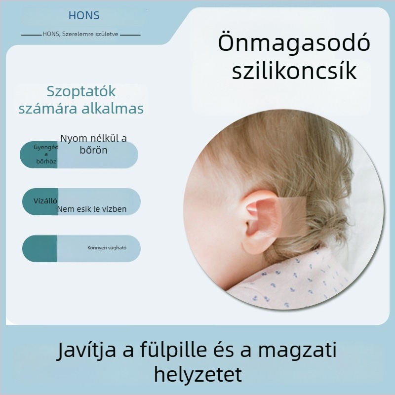 Szilikon-gél fülkorrigáló tapasz babáknak és gyerekeknek – a kiálló fül fixáló patch