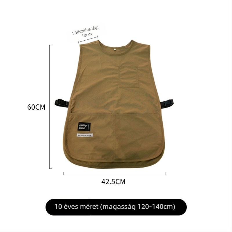 Kötény - ujjatlan, foltálló, vízálló szövet, koreai stílus