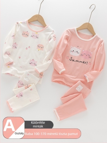Lányoknak szóló fehérneműkészlet, cami-stílus, hercegnő-vágás, nylon anyag, pamut bélés, pohár alakú fülű, spandex a pohárhoz, puha acélgyűrű, nedvességelvezető és meleg otthoni viselet, ősz, 9–13 év