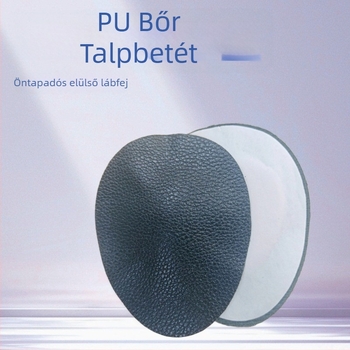 PU bőr elülső talpbetét metatarsalis részhez – Termékkód 049 Leather Forefoot Pad – Hátsó gél, önzáró, csúszásmentes, puha ütéscsillapítás, mindennapi és meleg cipőkhöz