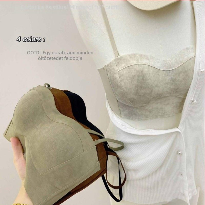 Bandeau melltartó 3D kosaras kialakítással, fő anyag nylon 70-80%, bélés pamut 50-70%, levehető dupla vállpántok