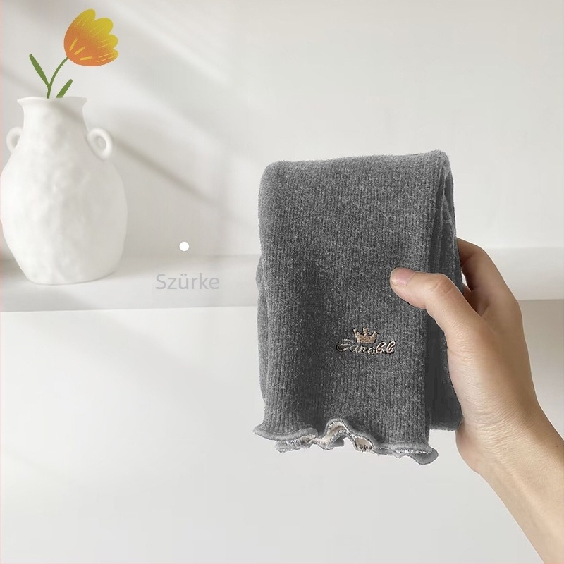 Gyerekeknek készült corduroy nadrág plüssbéléssel, magas derekú, 80% pamut, ősszel és télen használható