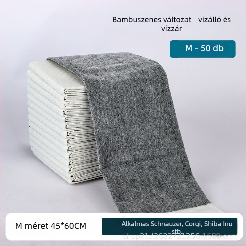 Háziállatok vizeletvédő alátétek — márka Cat face; anyagok: nem szövött textil, bambuszszén rost, gyanta, fluff pulp; alkalmas háziállatok számára; csomagolás specifikáció szerint