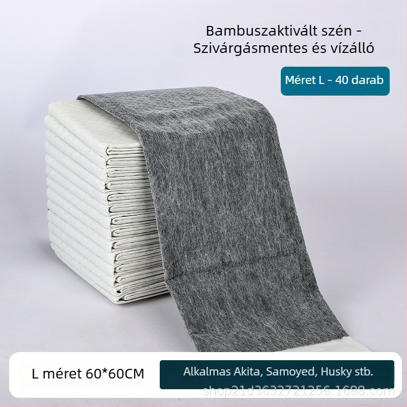 Háziállatok vizeletvédő alátétek — márka Cat face; anyagok: nem szövött textil, bambuszszén rost, gyanta, fluff pulp; alkalmas háziállatok számára; csomagolás specifikáció szerint