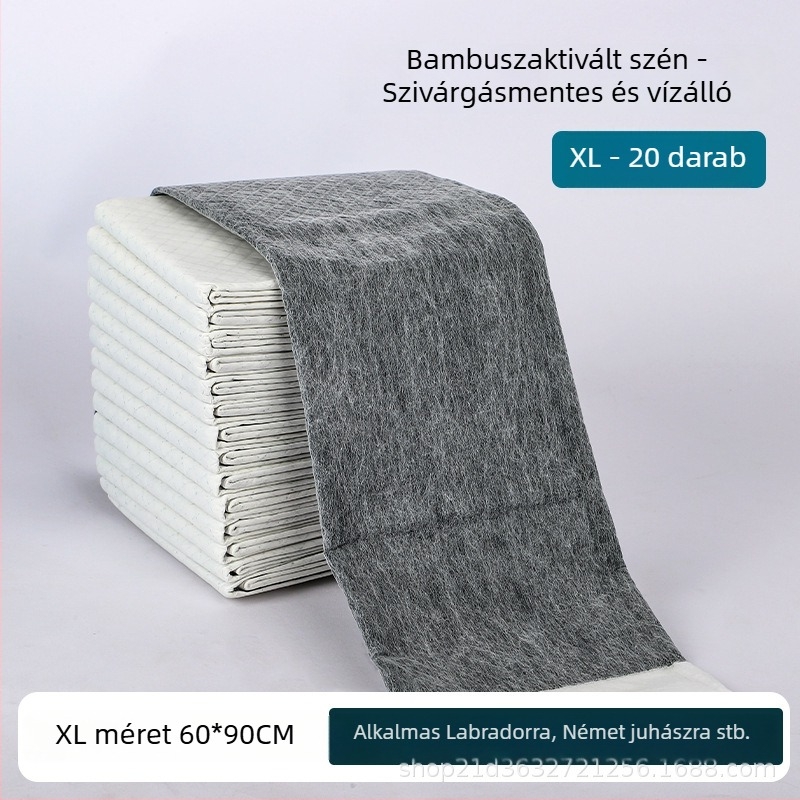 Háziállatok vizeletvédő alátétek — márka Cat face; anyagok: nem szövött textil, bambuszszén rost, gyanta, fluff pulp; alkalmas háziállatok számára; csomagolás specifikáció szerint