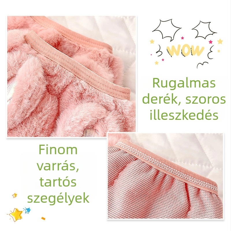 Gyerek karvédő ujjjvédők - meleg, téli mintával (Téli, Karikatúra minta, 100% pamut, Kumquat)