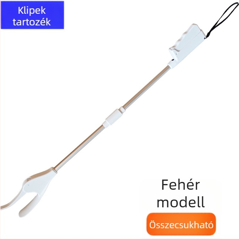 Hosszú fogantyúval és klippel rendelkező multifunkcionális cipősegéd – Modell 20524654, idős és várandós felhasználóknak