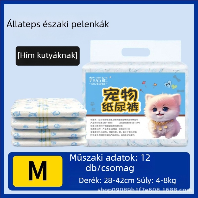 Su jiefei kutya pelenkák házikedvenceknek — nemszőtt anyag és PE film, 10 darabos csomag, hivatalosan magánmárka