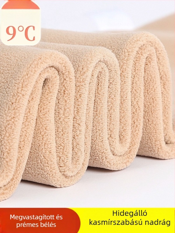 Női téli fleece-betétes termikus leggings, seamless kivitelben, magas elasztikussággal, vastag, melegen tart