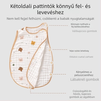 Soft Yun Baba géz-pamut nyári vékony alvózsák, könnyű, anti-kick