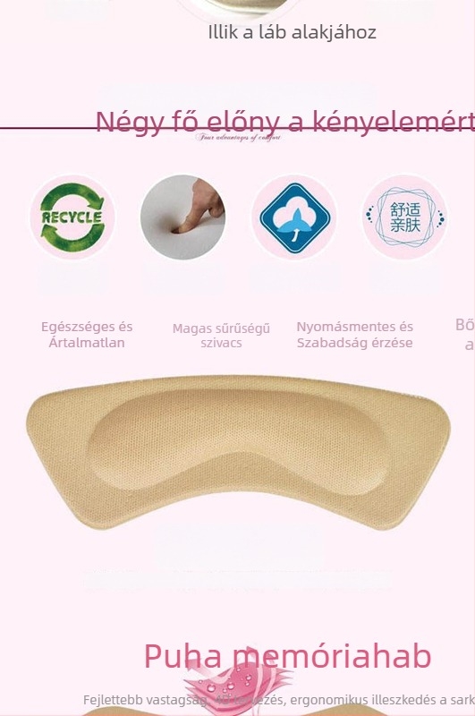 4D átlátszó sarokvédő ragasztó – kopásálló sarokpárna cipőkhöz, sportcipőkhöz, bőr cipőkhöz, csizmákhoz, szandálokhoz, hétköznapi és munkás lábbelikhez, egész éves használatra