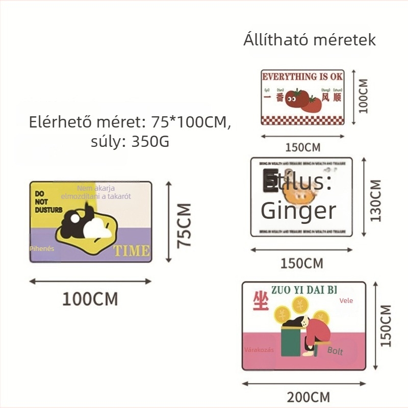 Flanel pléd, poliészter rost, 300–499 g, rajzfilm stílus, egész éves használatra