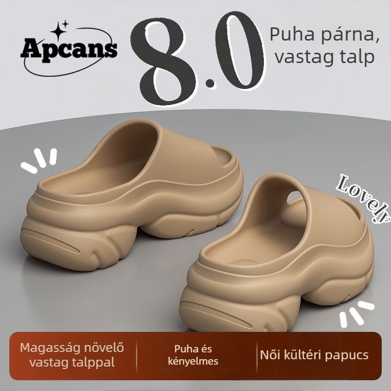 Női EVA anyagú vastag talpú szandál, kerek orrú, nyár 2025