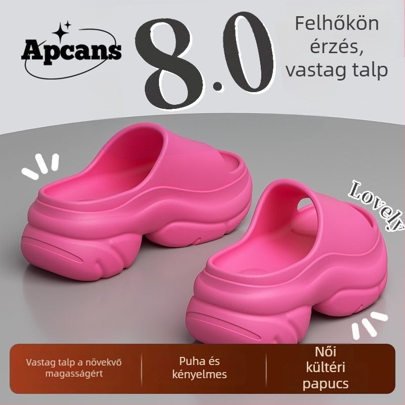 Női EVA anyagú vastag talpú szandál, kerek orrú, nyár 2025
