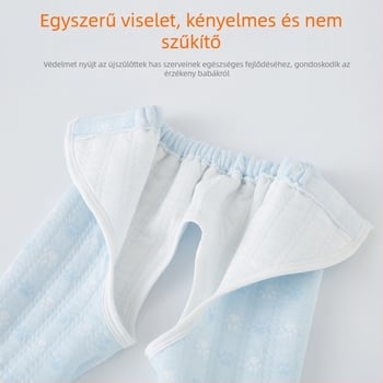 Két részes kimono-stílusú alsónemű készlet újszülöttek és csecsemők számára – ősz/tél, 100% pamut