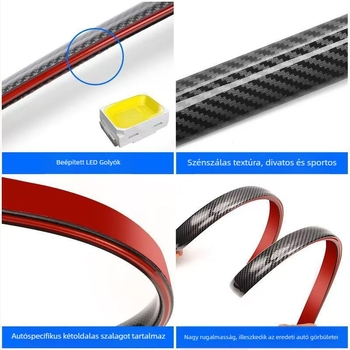 Autó hátsó LED-lámpa, 10W, 12V, 1000lm