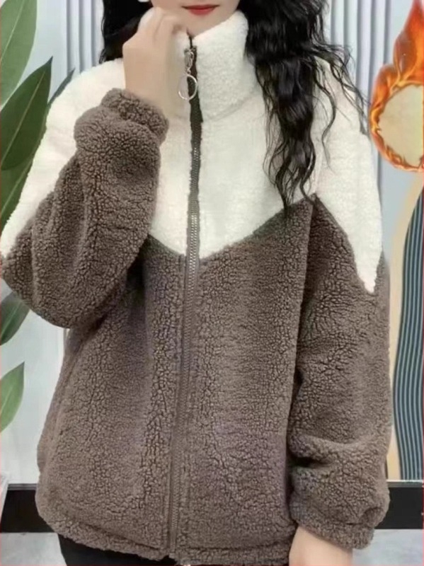 Női középhosszú polár fleece dzseki, laza szabású, álló gallér, cipzárral, hosszú ujjú; anyag: polár fleece; fő anyag: acetát 70–80%