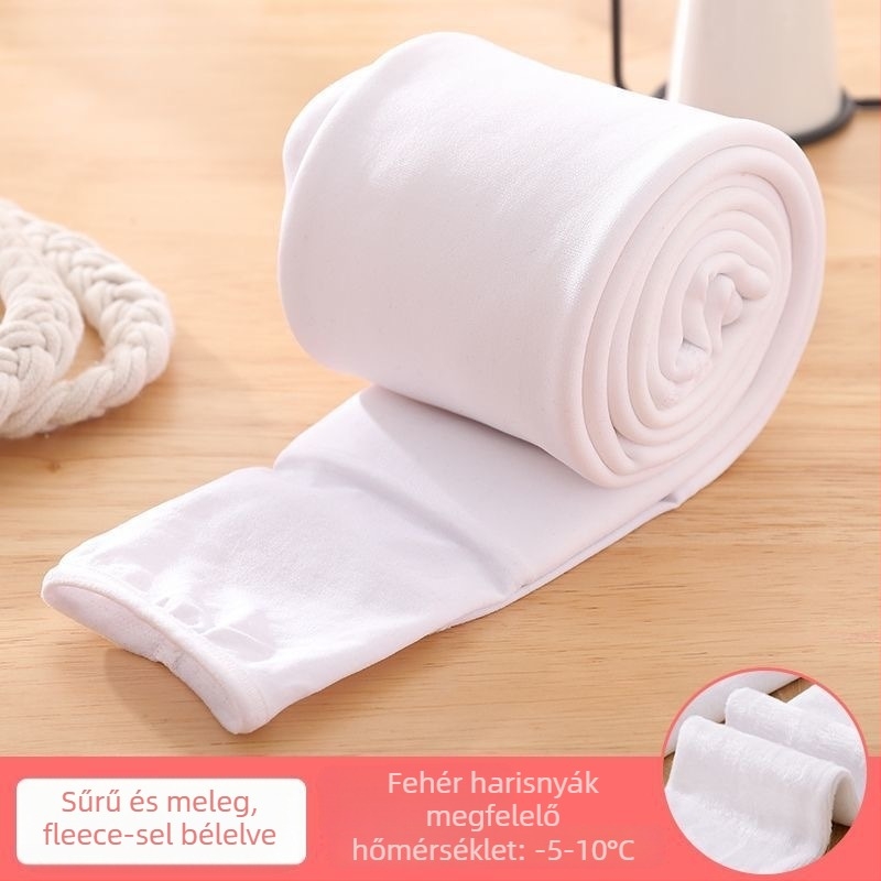 Gyerekeknek szóló táncos harisnya fleece-betéttel és vastagított nylon anyagból, légáteresztő és izzadságot felszívó