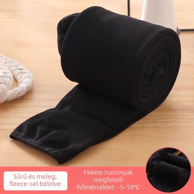 Gyerekeknek szóló táncos harisnya fleece-betéttel és vastagított nylon anyagból, légáteresztő és izzadságot felszívó