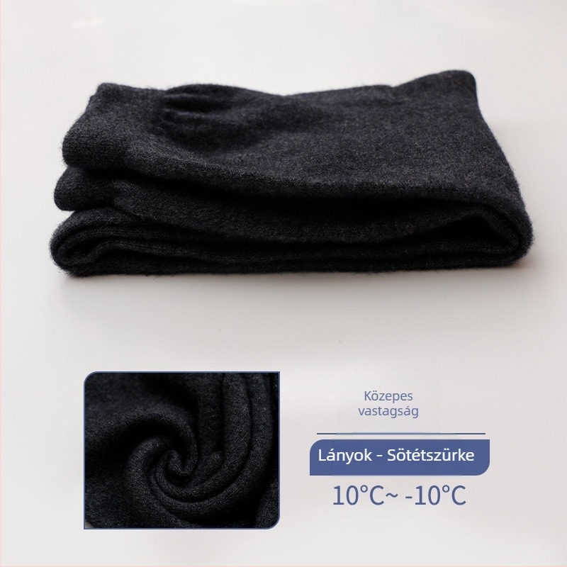 Gyerekeknek szóló gyapjú nadrágok, 60% gyapjú, magas derékú elasztikus derékrész, nyílt ágyékrész, őszi–téli használatra