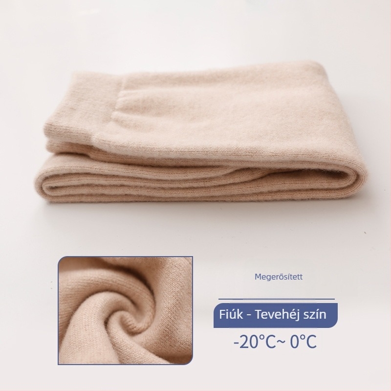 Gyerekeknek szóló gyapjú nadrágok, 60% gyapjú, magas derékú elasztikus derékrész, nyílt ágyékrész, őszi–téli használatra